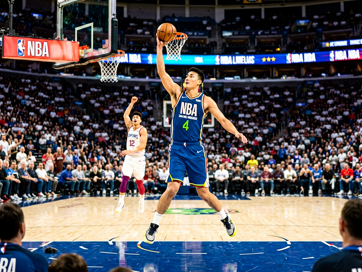 NBA赛场，展示美国职业篮球联赛